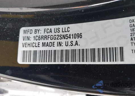 2025 Ram 1500 Tradesman 4X4 5'7 Box z USA, uszkodzony, nr VIN 1C6RRFGG2SN541096